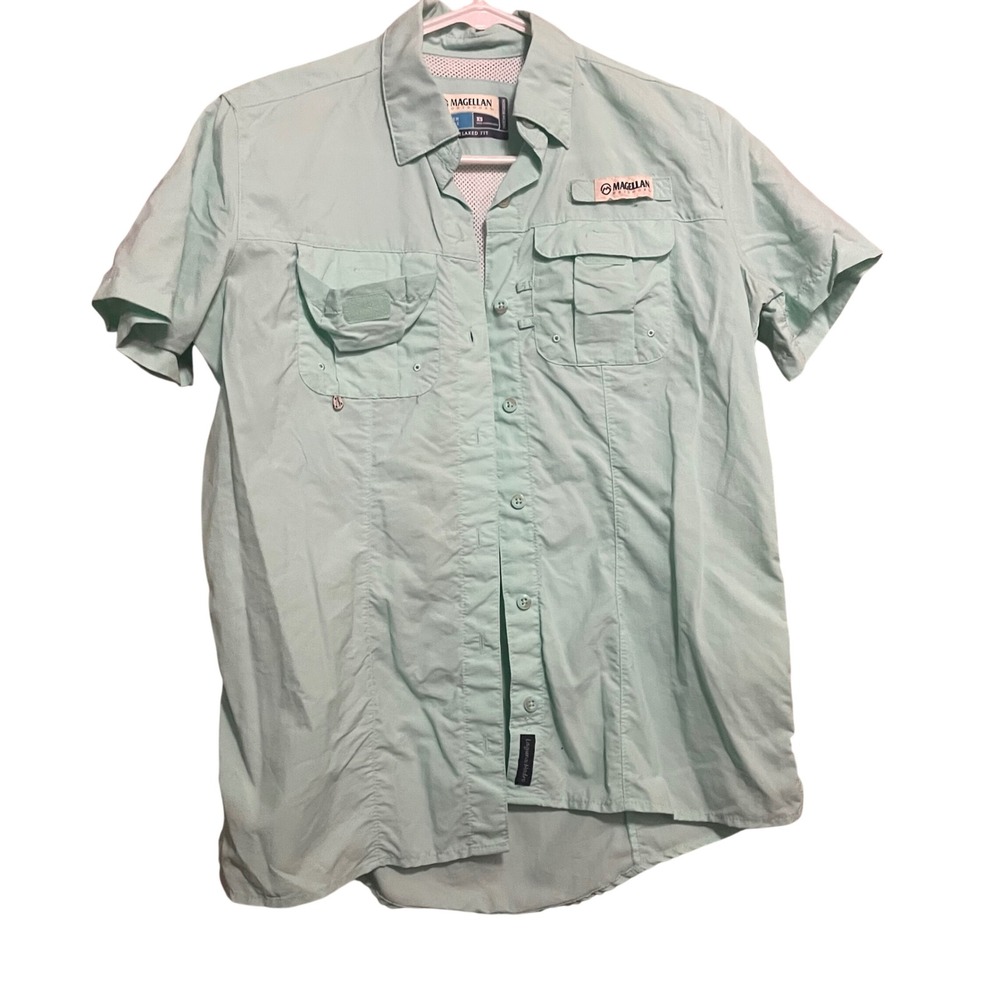 Magellan Outdoors Mens XS‎ Relaxed Fit Short Sleeve Fish Gear Shirt